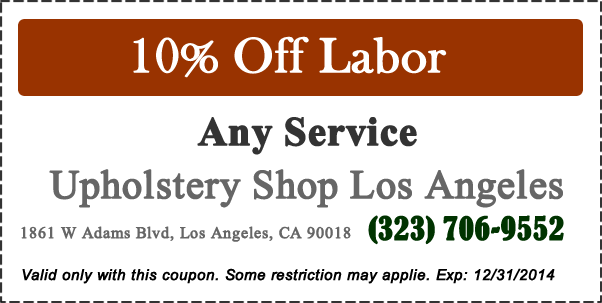 Coupon 10% off for any upholstery service