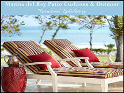 Patio Cushions Custom Made in Marina del Rey California. By Manny Lopez.